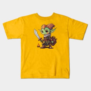 dnd cute goblin Kids T-Shirt